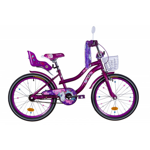 Велосипед Formula Flower Premium 20" 2021 (перламутровий фиолетовый)