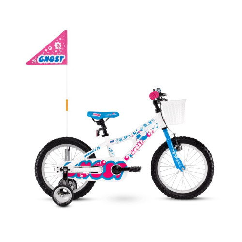 Велосипед Ghost POWERKID 16" ,бело-сине-розовый, 2021