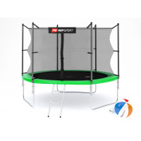 Батут Hop-Sport 10ft (305cm) green з внутрішньої сіткою