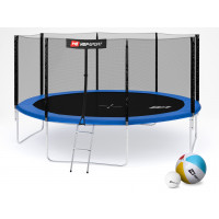 Батут Hop-Sport 14ft (427cm) blue с внешней сеткой