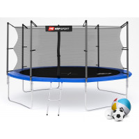 Батут Hop-Sport 14ft (427cm) blue с внутренней сеткой