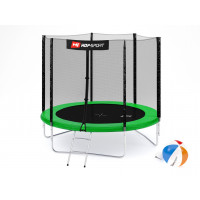 Батут Hop-Sport 8ft (244cm) green с внешней сеткой